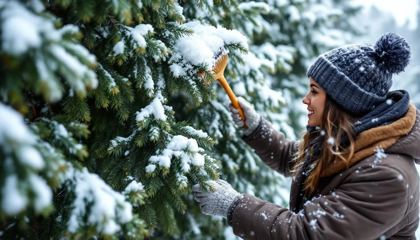 Comment enlever la neige des arbres sans les abîmer ?