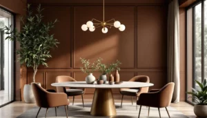 Le brun chocolat : la nouvelle couleur chic pour votre salle à manger
