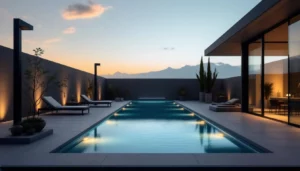 Piscine couloir : le luxe épuré d&rsquo;Alexandra Daddario