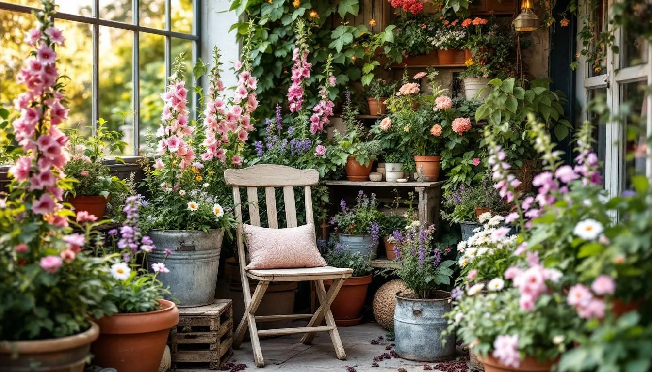 Jardin cottage en pot : le charme anglais à portée de main