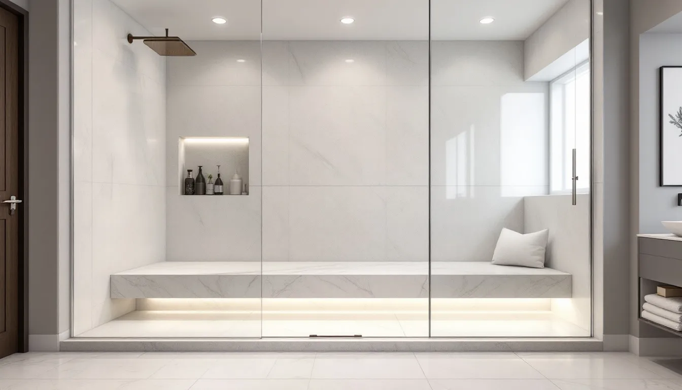 Banc de douche : le secret design des salles de bain de luxe
